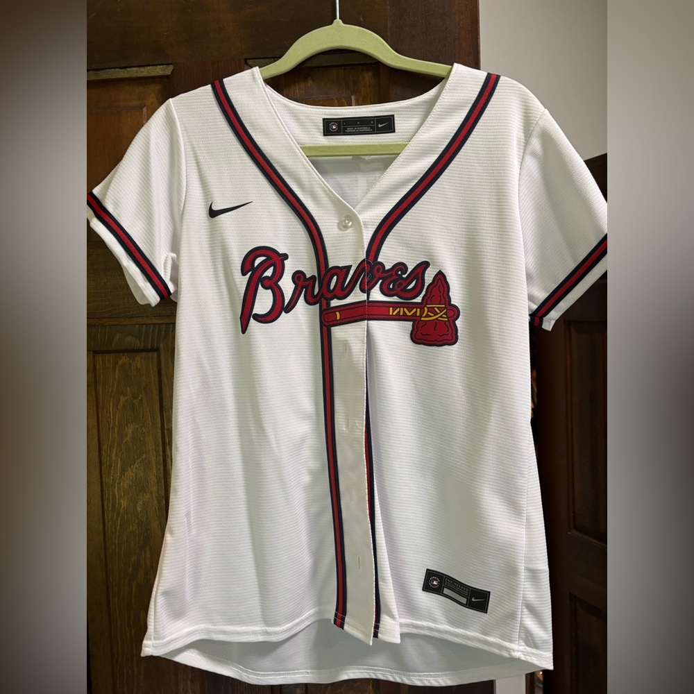 Nike Authentic White Jersey Ronald Acuña Jr Braves Large